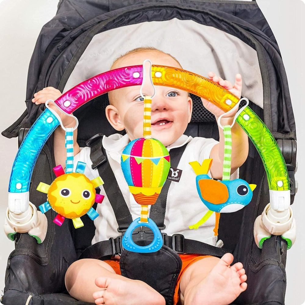 Baby Stroller Arch Toy Rainbow Dazzle Friends Play Bar. Fun Newborns Sensory Activity  Adjustable For Bouncers And Car Seat.  |  Car Seat & Stroller Toys All Toys Balloon