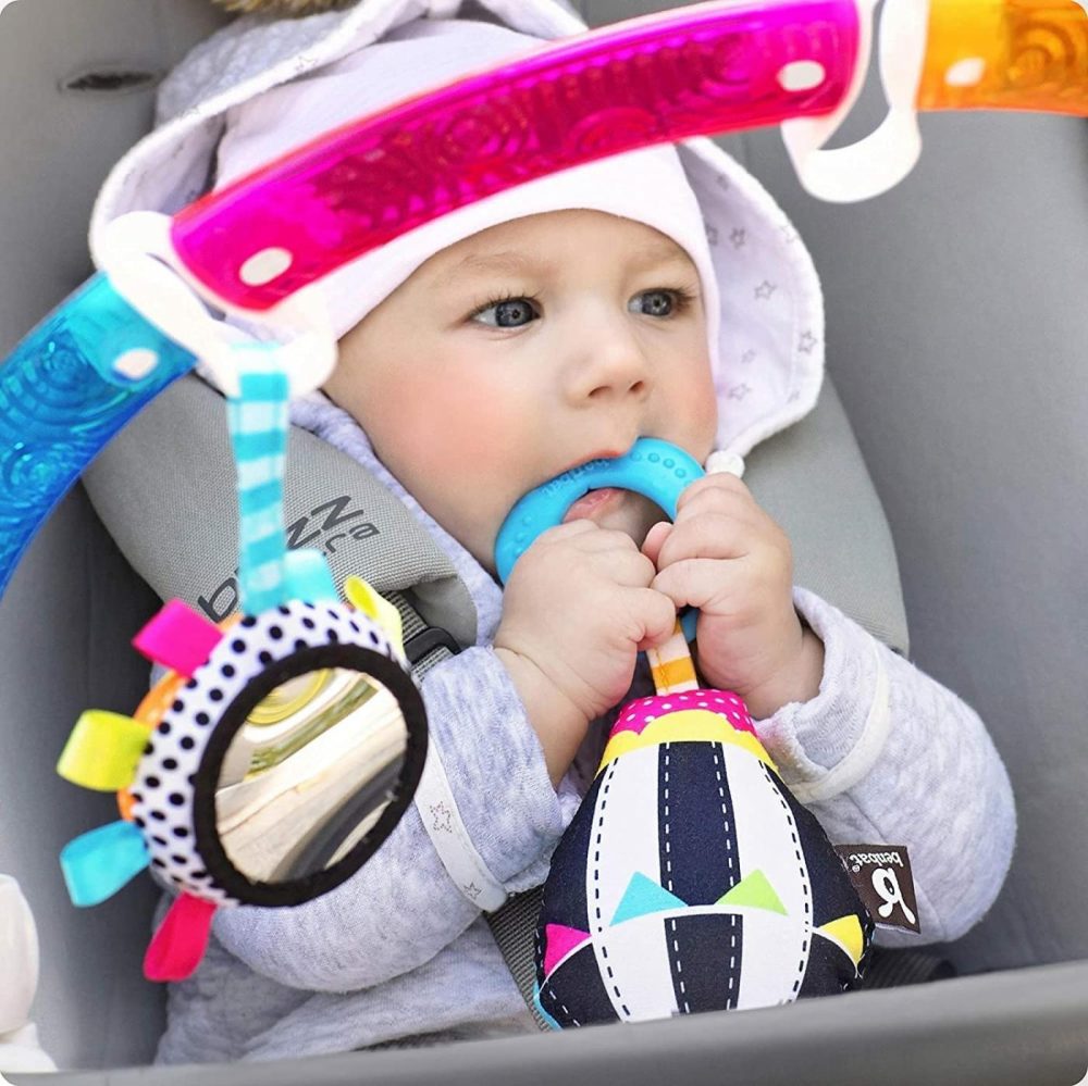 Baby Stroller Arch Toy Rainbow Dazzle Friends Play Bar. Fun Newborns Sensory Activity  Adjustable For Bouncers And Car Seat.  |  Car Seat & Stroller Toys All Toys Balloon