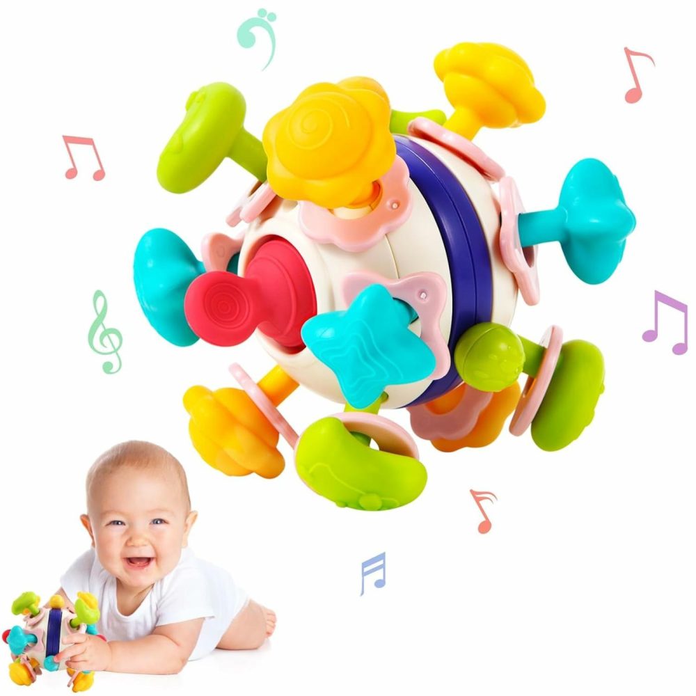 Baby Teethers Montessori Toys  Baby Sensory Teething Toys  Baby Rattle Chew Toys  Toddler Educational Learning Toys  Gifts For Infant Newborn Boys Girls  |  Rattles & Plush Rings All Toys Rattles & Plush Rings