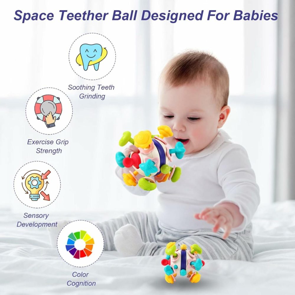 Baby Teethers Montessori Toys  Baby Sensory Teething Toys  Baby Rattle Chew Toys  Toddler Educational Learning Toys  Gifts For Infant Newborn Boys Girls  |  Rattles & Plush Rings All Toys Rattles & Plush Rings