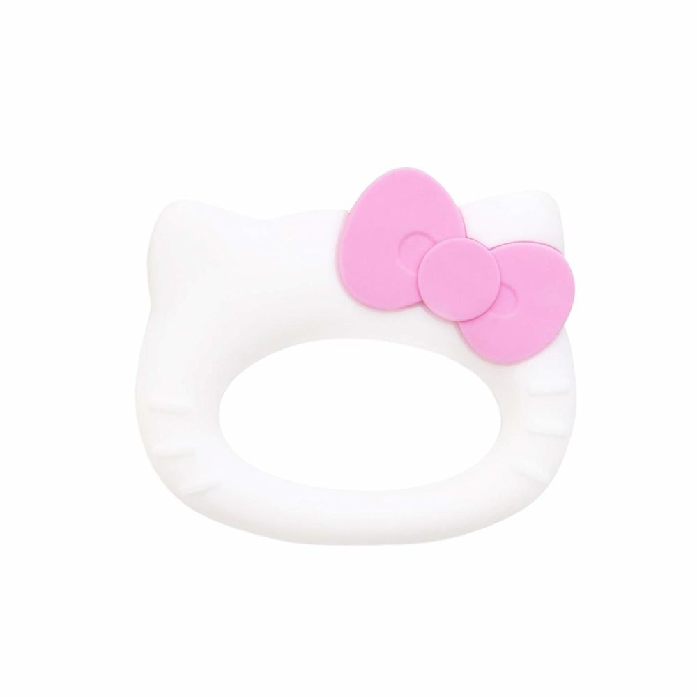 Baby Teething Freezer Toy Keys Rings  Soft Flexible Platinum Silicone Pacifier  Safe To Chew  Cool Teether Gum Relief  Essentials For Babies 3 Months  Freezable  Sensory Textured  Hello Kitty  |  Teethers All Toys C1 Hello Kitty