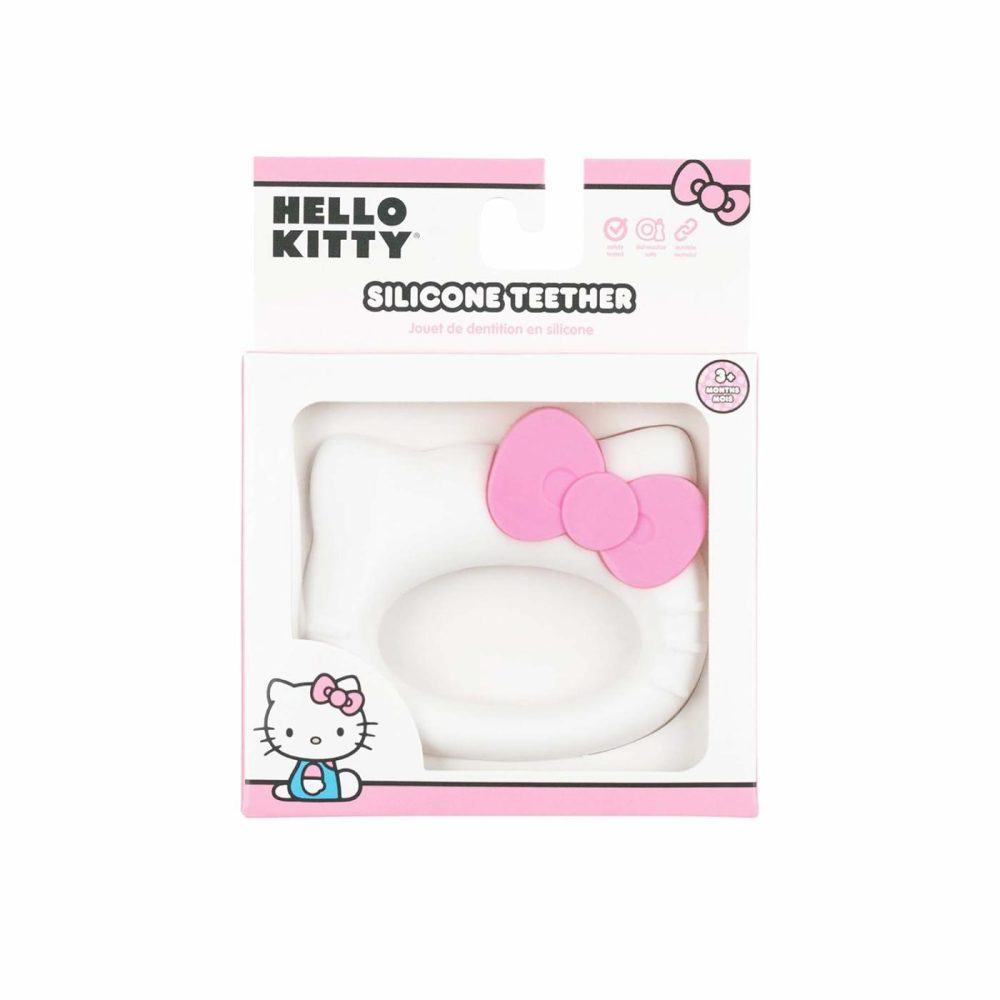 Baby Teething Freezer Toy Keys Rings  Soft Flexible Platinum Silicone Pacifier  Safe To Chew  Cool Teether Gum Relief  Essentials For Babies 3 Months  Freezable  Sensory Textured  Hello Kitty  |  Teethers All Toys C1 Hello Kitty