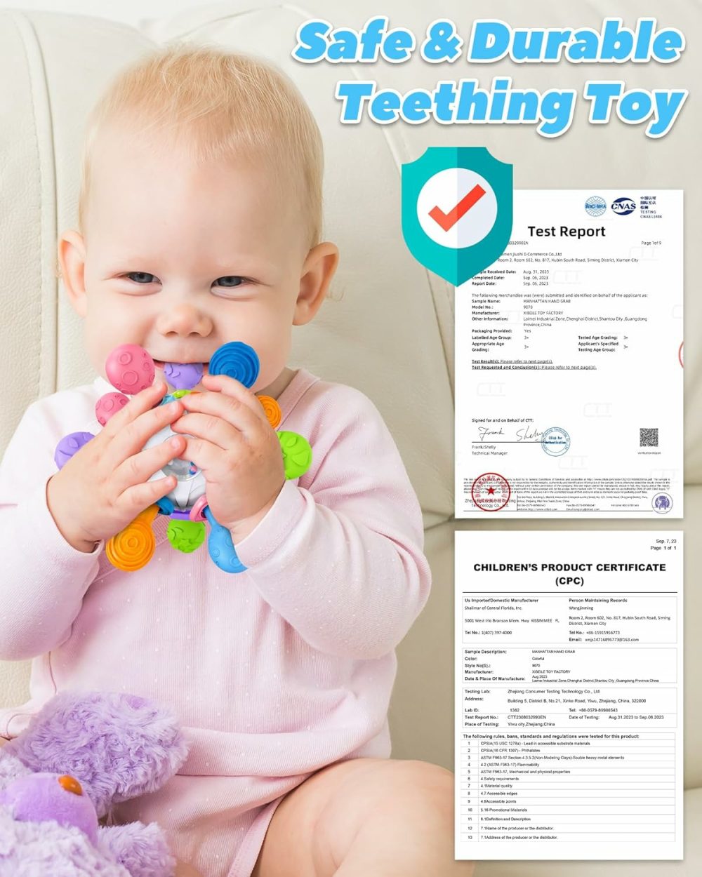 Baby Teething Toys For 0-6 6-12 Months Ages 0-2  Tummy Time Montessori Toys For Babies 0 3 6 9 12 18 Months  Newborn Infant Rattles Chew Sensory Toys  Baby Shower Gifts For Boys Girls  |  Teethers All Toys Teethers