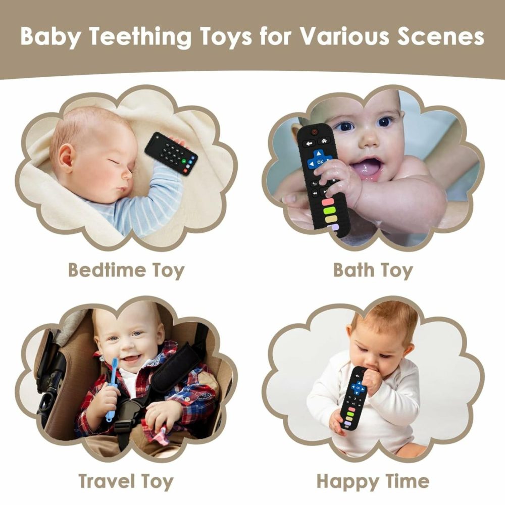 Baby Teething Toys  Remote Control Shape Teething Toys  Cell Phone Teether For Babies  Toy Chew For Babies 3-24 Months  Bpa Free & Refrigerator Safe  |  Teethers All Toys Teethers