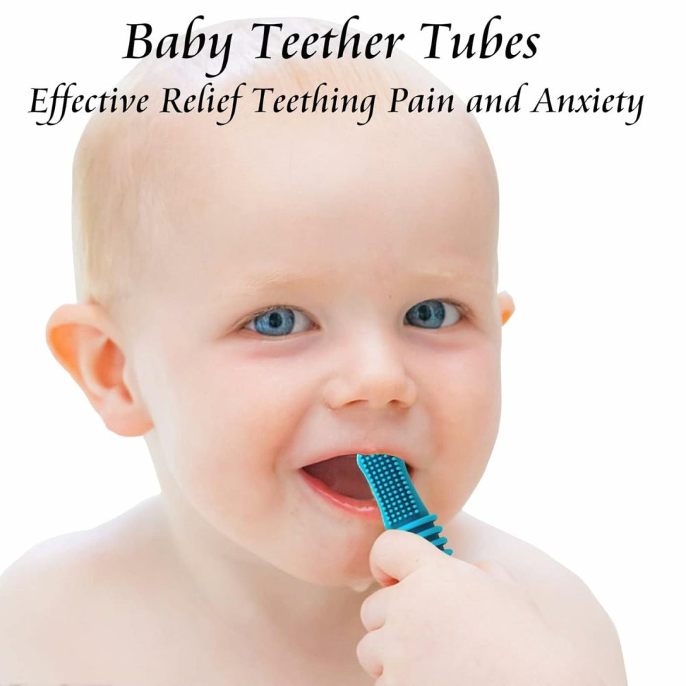 Baby Teething Toys Sensory Toys For Autistic Adhd  Spd  Oral Motor Children  Teething Straws Sticks  Baby Boy Girl Gitfs Package For 3 6 12 36 Months Baby Teether  |  Teethers All Toys Blue