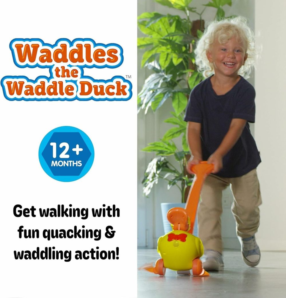 Baby To Toddler Push Toy With Quacking Sounds And Waddling Action  Walking Toy For 1-3 Year Olds  Great For 1 Year Old Learning To Walk – Yellow  |  Push & Pull Toys All Toys Push & Pull Toys