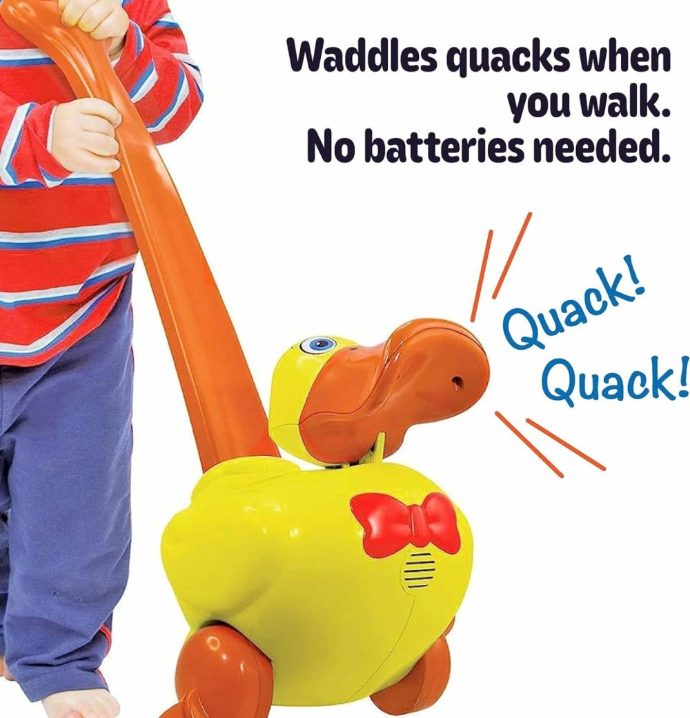 Baby To Toddler Push Toy With Quacking Sounds And Waddling Action  Walking Toy For 1-3 Year Olds  Great For 1 Year Old Learning To Walk – Yellow  |  Push & Pull Toys All Toys Push & Pull Toys