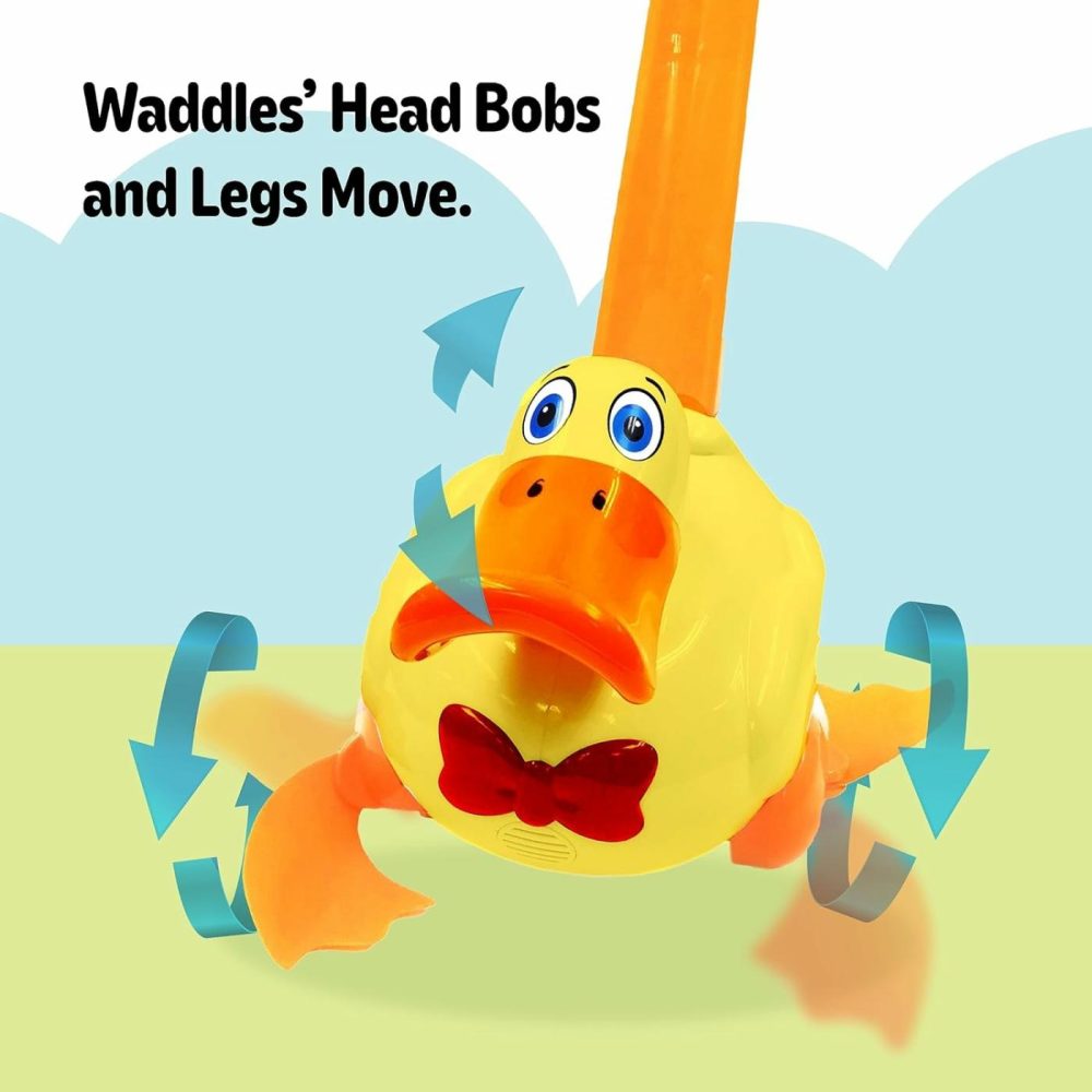 Baby To Toddler Push Toy With Quacking Sounds And Waddling Action  Walking Toy For 1-3 Year Olds  Great For 1 Year Old Learning To Walk – Yellow  |  Push & Pull Toys All Toys Push & Pull Toys