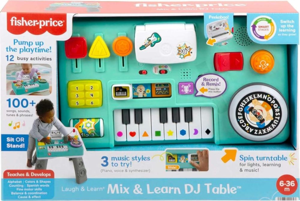 Baby & Toddler Toy Laugh & Learn Mix & Learn Dj Table Musical Activity Center With Lights & Sounds For Infants Ages 6+ Months  |  Musical Toys All Toys