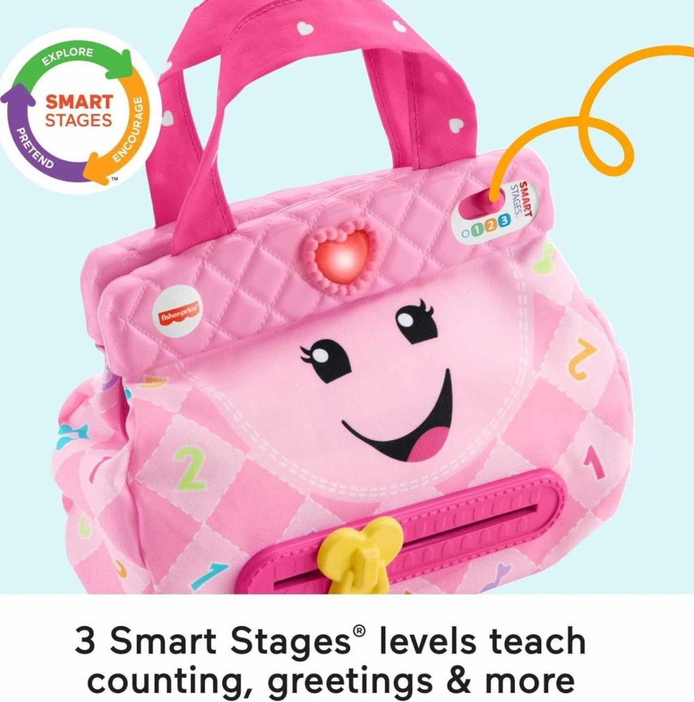 Baby & Toddler Toy Laugh & Learn My Smart Purse With Lights & Smart Stages Learning Songs For Infants Ages 6+ Months  |  Electronic Early Development Toys All Toys Electronic Early Development Toys