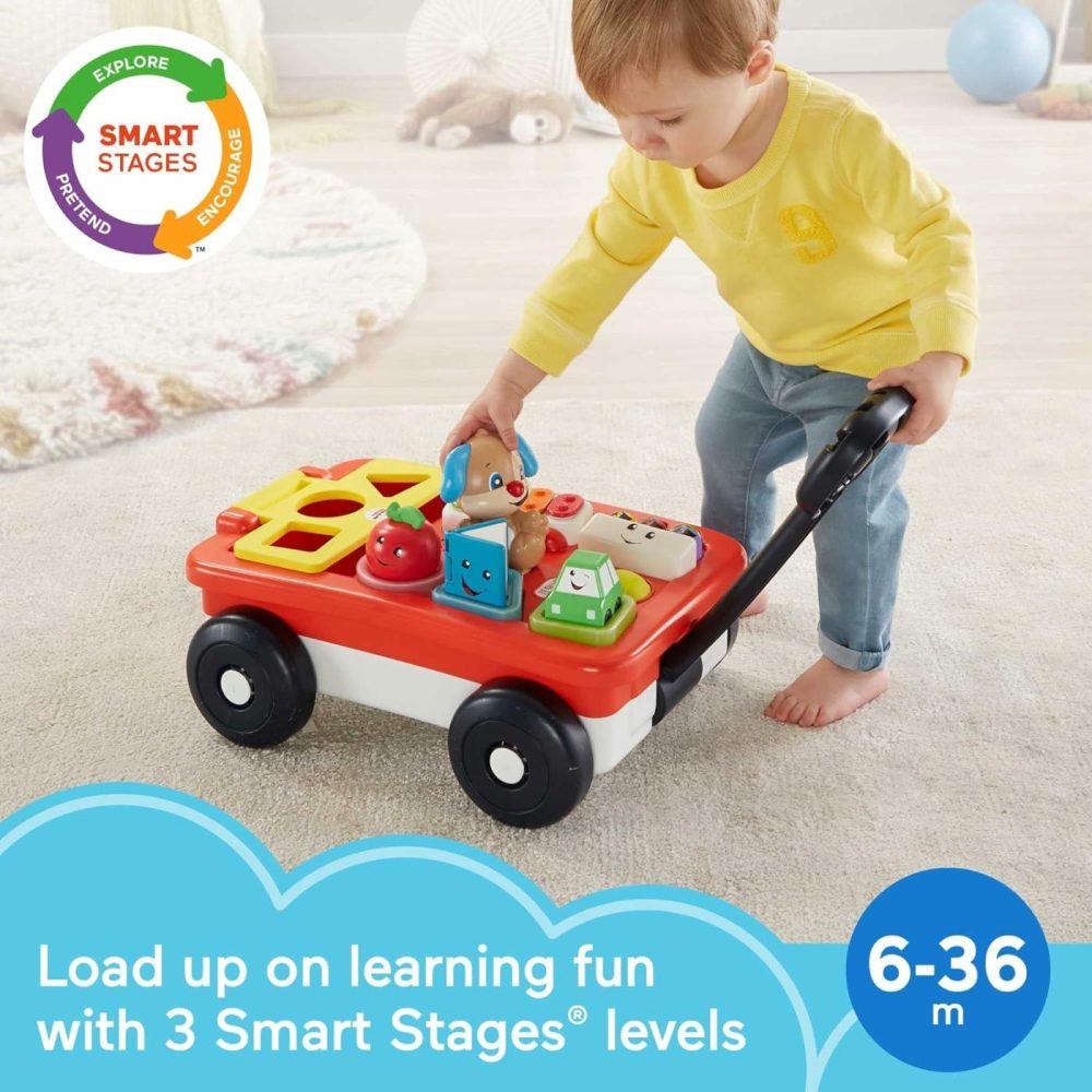 Baby & Toddler Toy Laugh & Learn Pull & Play Learning Wagon Musical Pull-Along With Activities For Infants Ages 6+ Months​  |  Musical Toys All Toys