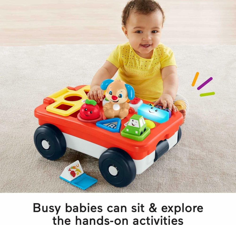 Baby & Toddler Toy Laugh & Learn Pull & Play Learning Wagon Musical Pull-Along With Activities For Infants Ages 6+ Months​  |  Musical Toys All Toys