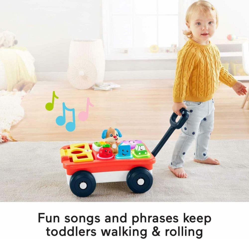 Baby & Toddler Toy Laugh & Learn Pull & Play Learning Wagon Musical Pull-Along With Activities For Infants Ages 6+ Months​  |  Musical Toys All Toys