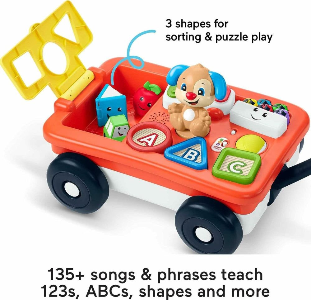 Baby & Toddler Toy Laugh & Learn Pull & Play Learning Wagon Musical Pull-Along With Activities For Infants Ages 6+ Months​  |  Musical Toys All Toys