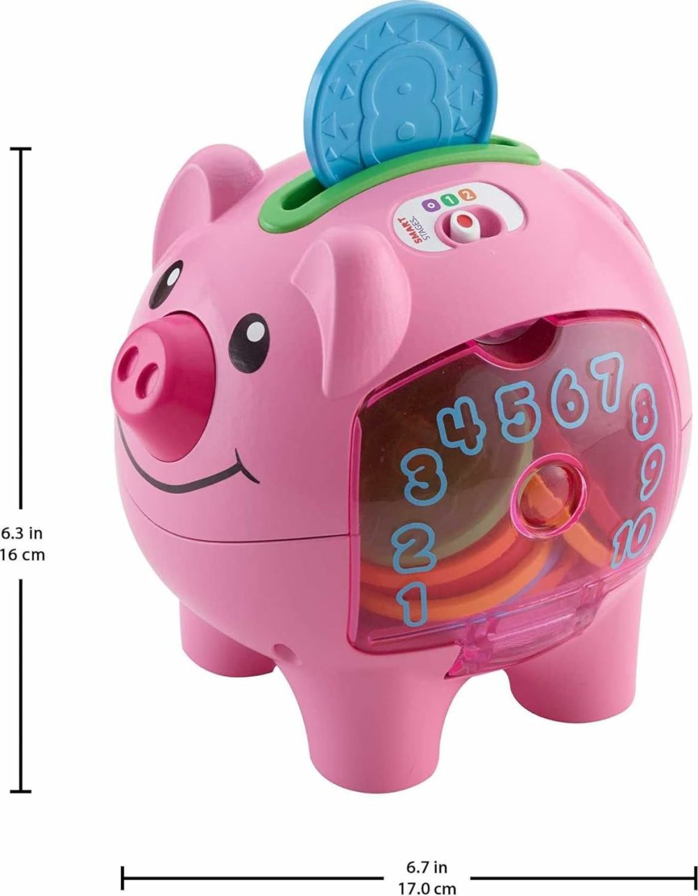 Baby & Toddler Toy Laugh & Learn Smart Stages Piggy Bank With Educational Songs & Phrases For Infants Ages 6+ Months  |  Musical Toys All Toys