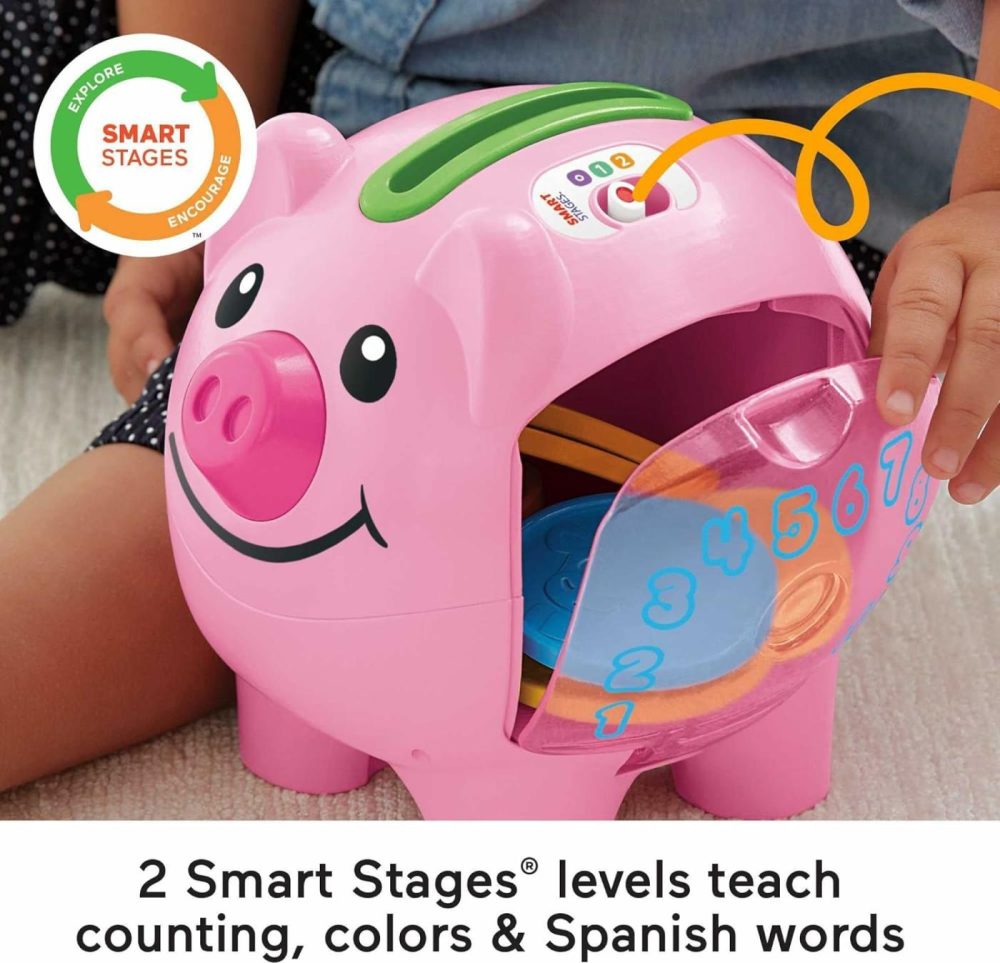 Baby & Toddler Toy Laugh & Learn Smart Stages Piggy Bank With Learning Songs & Phrases For Infants Ages 6+ Months  |  Electronic Early Development Toys All Toys Electronic Early Development Toys