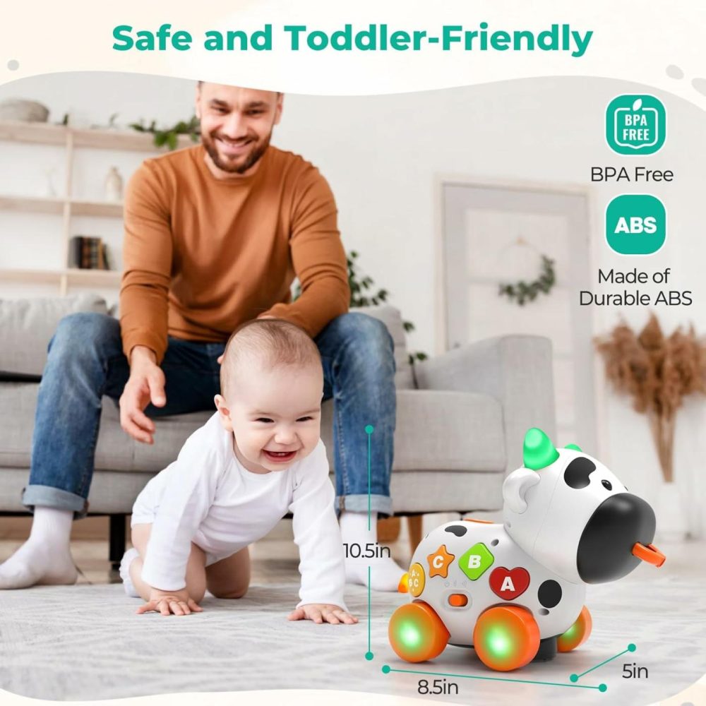 Baby Toy 6-12-18 Month Old  Bilingual Musical Cow  Educational Toys For 1+ Year Old Girl Boy  Infant Toys For 6 7 8 9 10 Month Old Developmental  First Christmas 1St Birthday Gift For 1 Year Old  |  Musical Toys All Toys