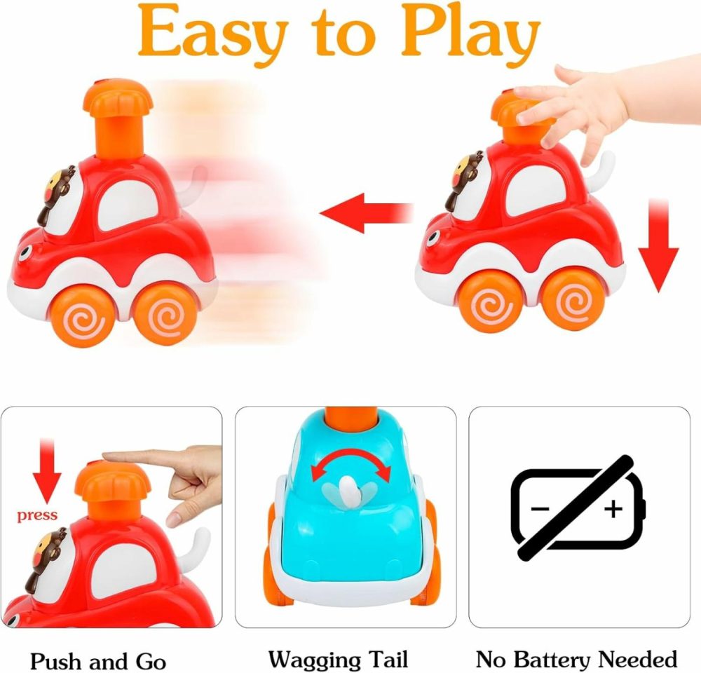 Baby Toy Cars Toddler Gifts: Animal Car Baby Toys For 1 2 3 Year Old Boy Girl – 1 2 Year Old Boy Birthday Gifts Toddler Toys Age 1-2 – Push And Go Car Toys For Toddlers Kids Infants  |  Push & Pull Toys All Toys Push & Pull Toys