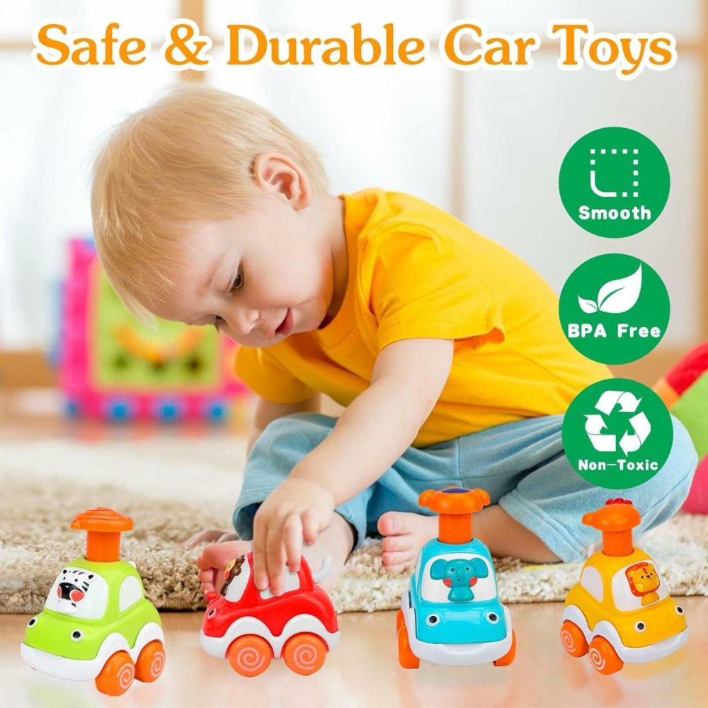 Baby Toy Cars Toddler Gifts: Animal Car Baby Toys For 1 2 3 Year Old Boy Girl – 1 2 Year Old Boy Birthday Gifts Toddler Toys Age 1-2 – Push And Go Car Toys For Toddlers Kids Infants  |  Push & Pull Toys All Toys Push & Pull Toys