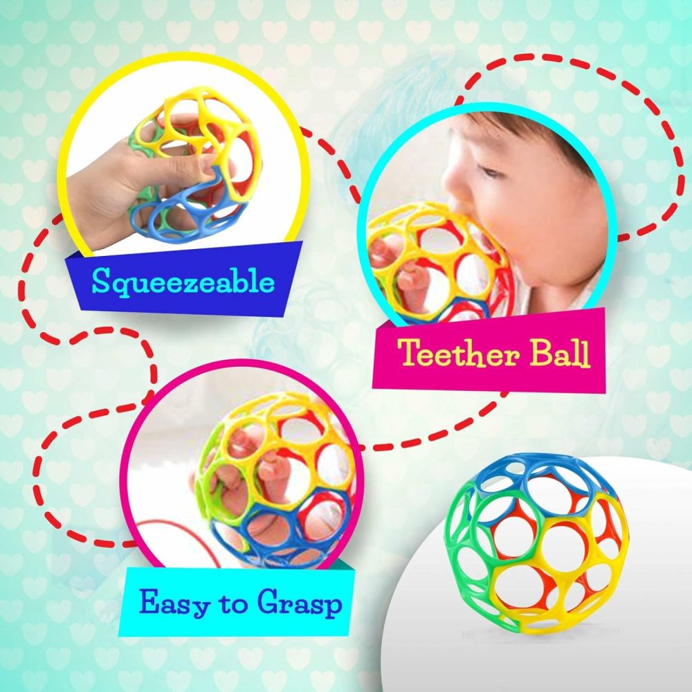 Baby Toy Gift Set – Sensory Toys Crinkle Baby Book & Ball Teether & Educational Soft Toys  Infant Newborn Baby Girls Boys 6 To 12 Months  1 Year Old  Tummy Time  Best Baby Shower  Christmas Gift  |  Teethers All Toys Teethers