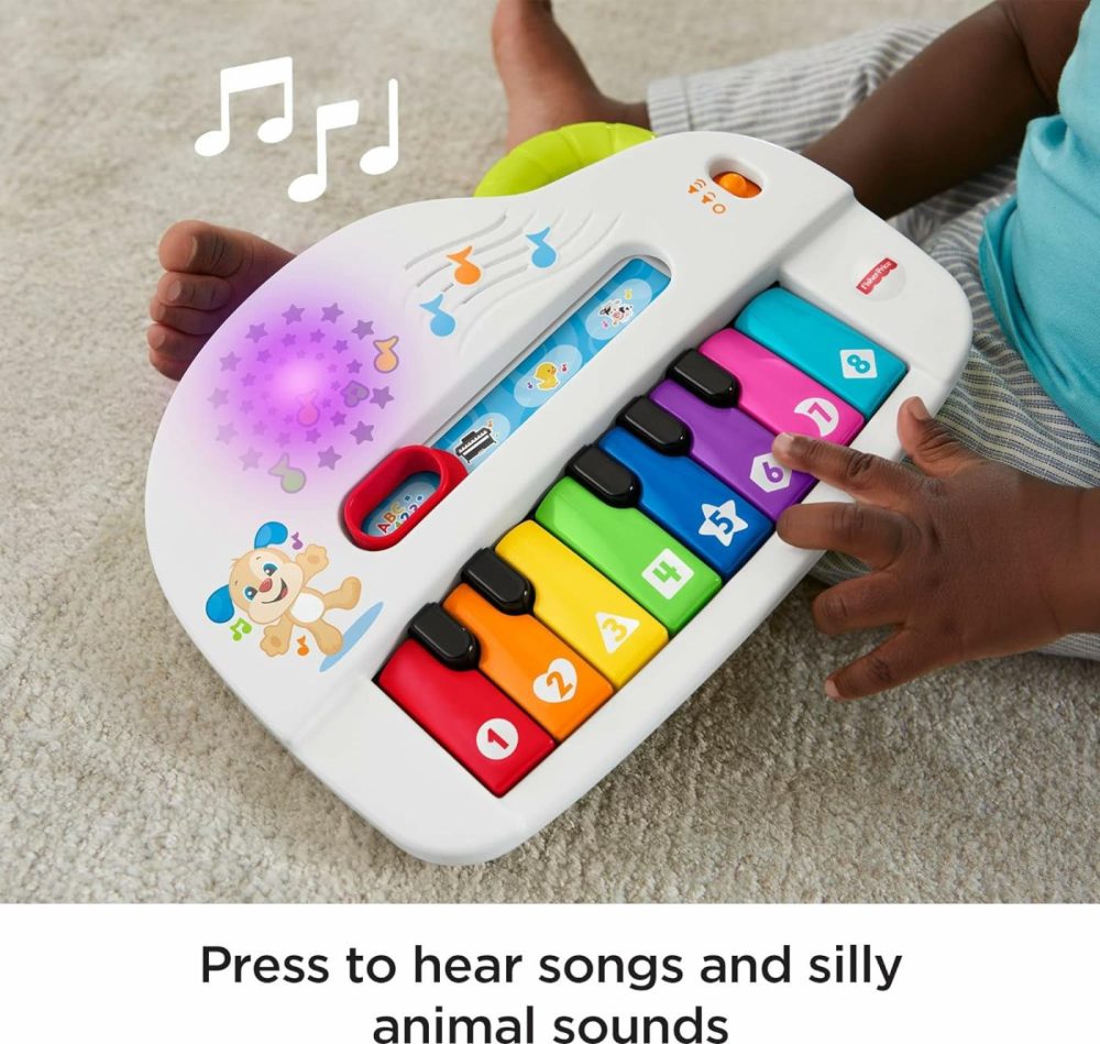 Baby Toy Laugh & Learn Silly Sounds Light-Up Piano Musical Instrument With Learning Songs For Infants Ages 6+ Months​  |  Electronic Early Development Toys All Toys Electronic Early Development Toys