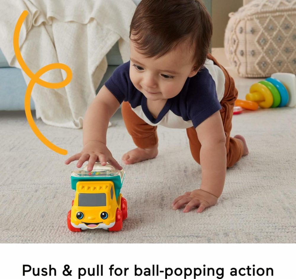 Baby Toy Poppity Pop Dump Truck Push-Along Vehicle With Fine Motor Activities For Infants Ages 6+ Months  |  Push & Pull Toys All Toys Dump Truck