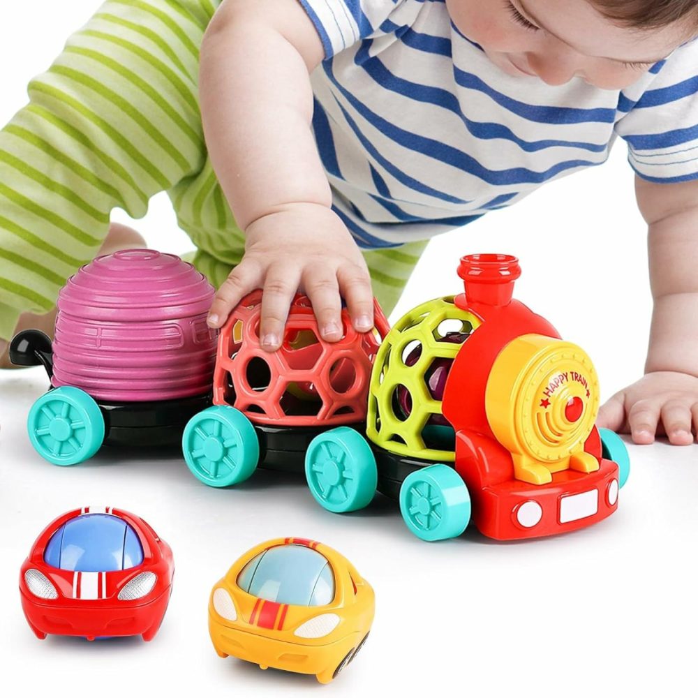 Baby Toy Train  Infant Soft Cars For 6-12 Month Boy  Musical Push N Go Truck  Toddler Sensory Ball Rattle  Development Grasp Babies Birthday Gift 7 8 9 10 18 Month 1 2 Year Old Girl  |  Rattles & Plush Rings All Toys Rattles & Plush Rings