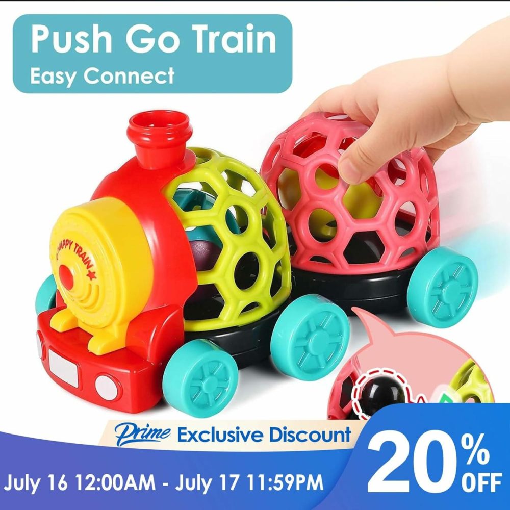 Baby Toy Train  Infant Soft Cars For 6-12 Month Boy  Musical Push N Go Truck  Toddler Sensory Ball Rattle  Development Grasp Babies Birthday Gift 7 8 9 10 18 Month 1 2 Year Old Girl  |  Rattles & Plush Rings All Toys Rattles & Plush Rings