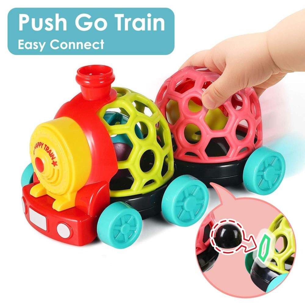 Baby Toy Train  Infant Soft Cars For 6-12 Month Boy  Musical Push N Go Truck  Toddler Sensory Ball Rattle  Development Grasp Babies Birthday Gift 7 8 9 10 18 Month 1 2 Year Old Girl  |  Rattles & Plush Rings All Toys Rattles & Plush Rings