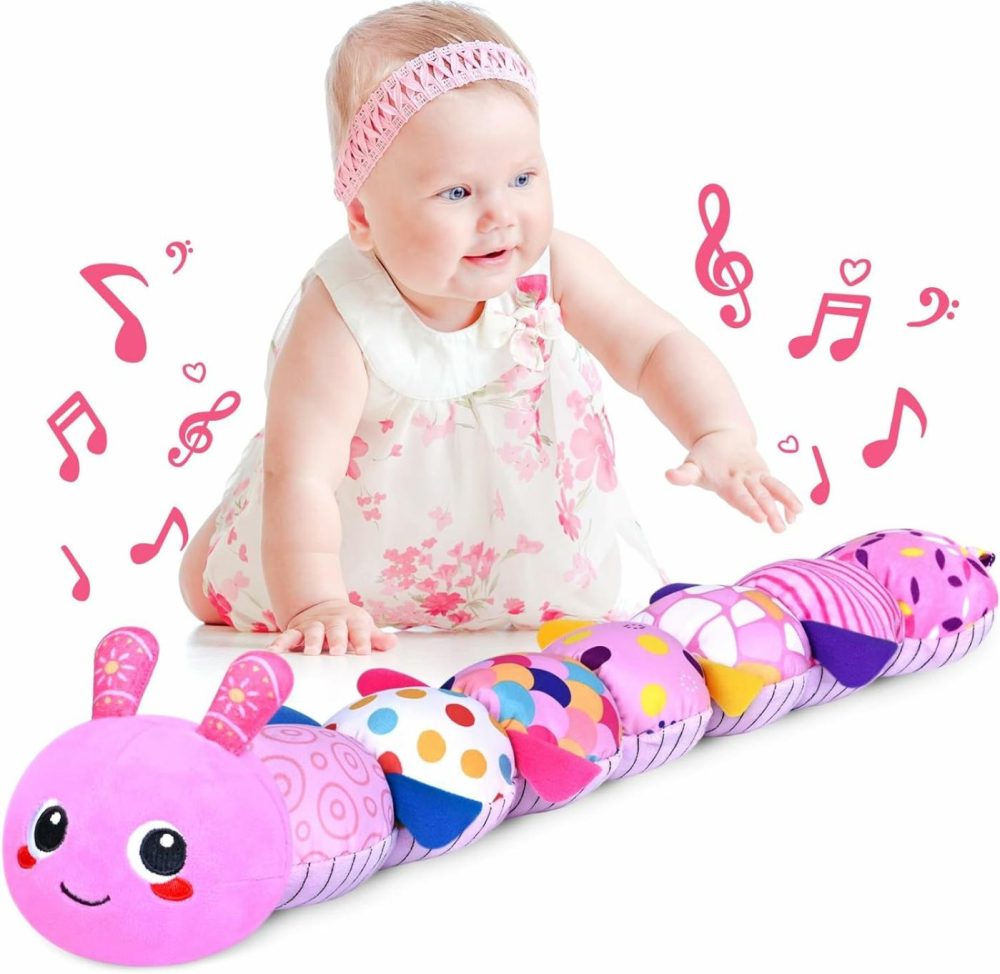 Baby Toys 0 To 12 Months  Musical Stuffed Animal Toys For 0-3-6-12 Months  Soft Sensory Toys With Crinkle And Rattles  Infant Tummy Time Toys Gifts For Newborn Boys Girls  |  Rattles & Plush Rings All Toys Rattles & Plush Rings