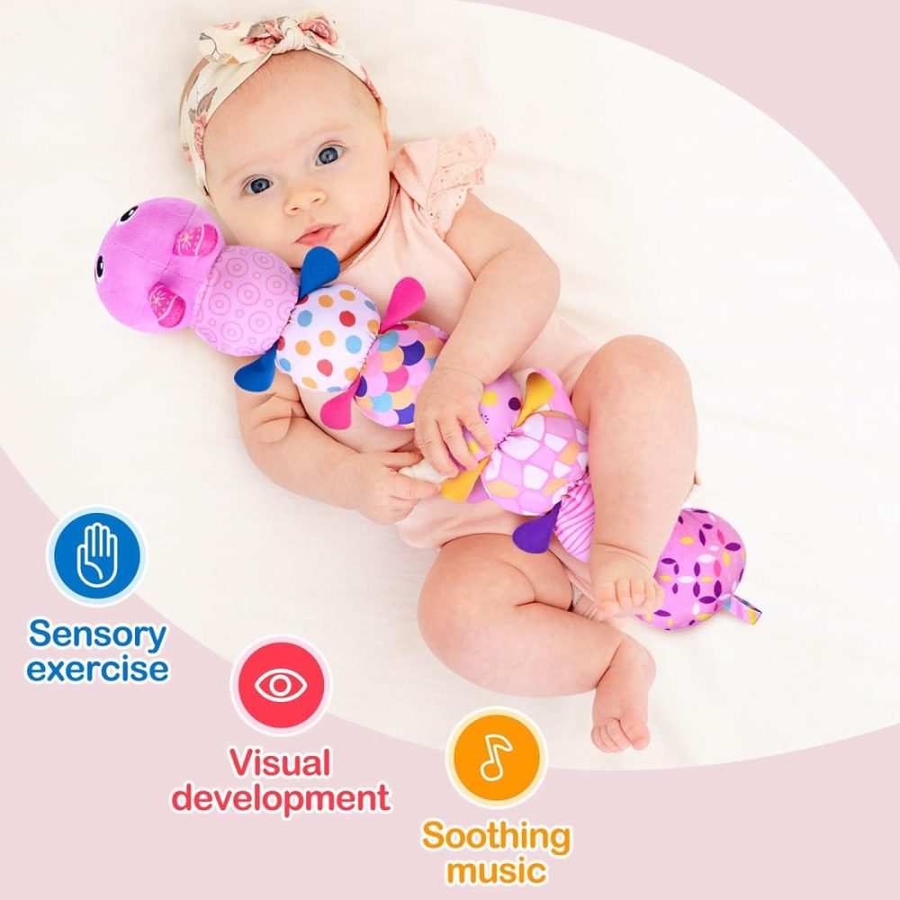 Baby Toys 0 To 12 Months  Musical Stuffed Animal Toys For 0-3-6-12 Months  Soft Sensory Toys With Crinkle And Rattles  Infant Tummy Time Toys Gifts For Newborn Boys Girls  |  Rattles & Plush Rings All Toys Rattles & Plush Rings