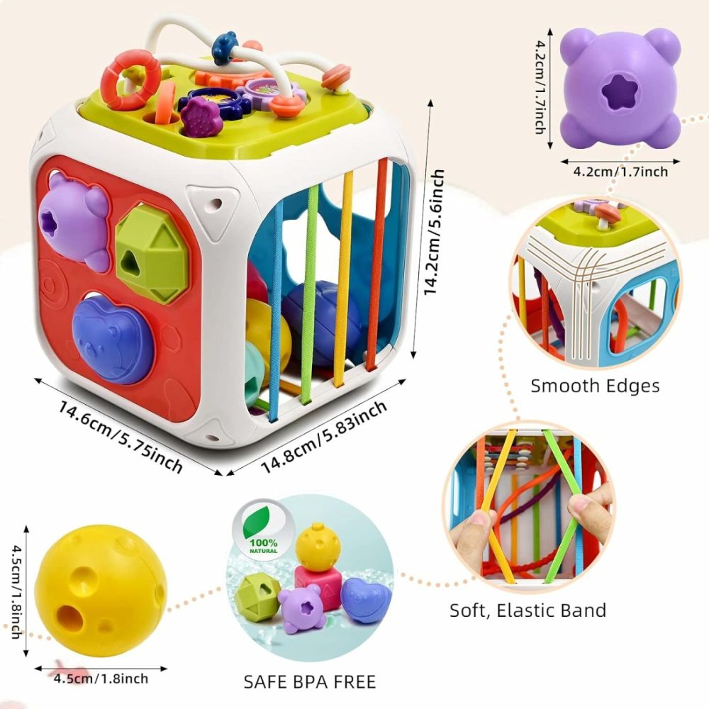 Baby Toys 12 18 Months  Sensory Montessori Toys For 1 2 Year Old Boy Girl Gifts  7 In 1 Multifunction Educational Toys With Shape Sorter Stacking Blocks For Toddlers Birthday Gifts  |  Sorting & Stacking Toys All Toys Sorting & Stacking Toys