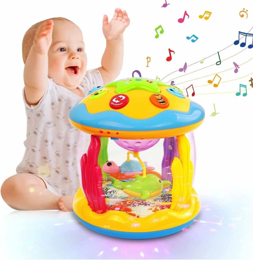 Baby Toys 12+ Months Ocean Rotating Projector – Early Education Toys 12-18 Months With Various Pacify Music/Light Kids Toddler Toys For 1 2 3+ Year Old Boys Girls Birthday  |  Musical Toys All Toys