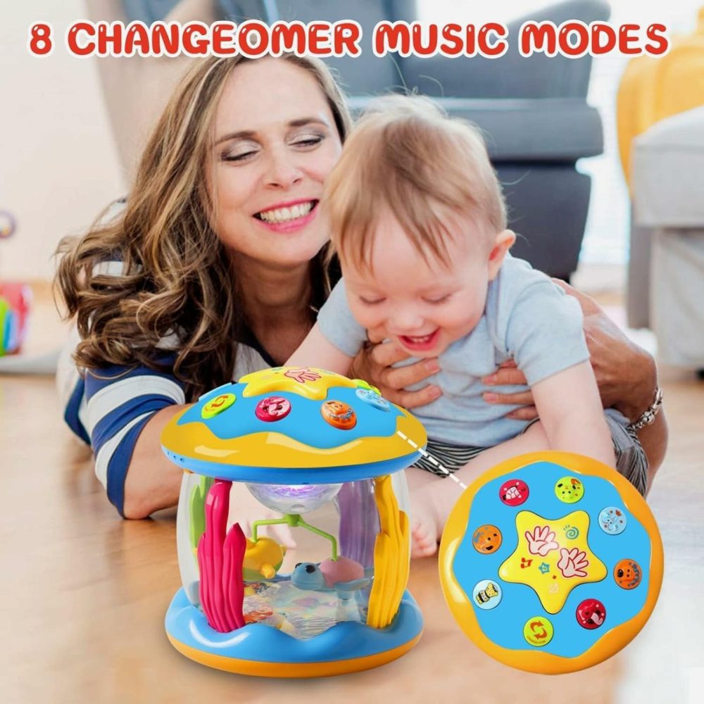 Baby Toys 12+ Months Ocean Rotating Projector – Early Education Toys 12-18 Months With Various Pacify Music/Light Kids Toddler Toys For 1 2 3+ Year Old Boys Girls Birthday  |  Musical Toys All Toys