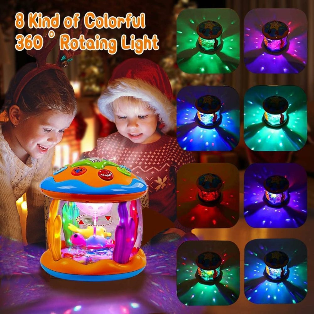 Baby Toys 12+ Months Ocean Rotating Projector – Early Education Toys 12-18 Months With Various Pacify Music/Light Kids Toddler Toys For 1 2 3+ Year Old Boys Girls Birthday  |  Musical Toys All Toys