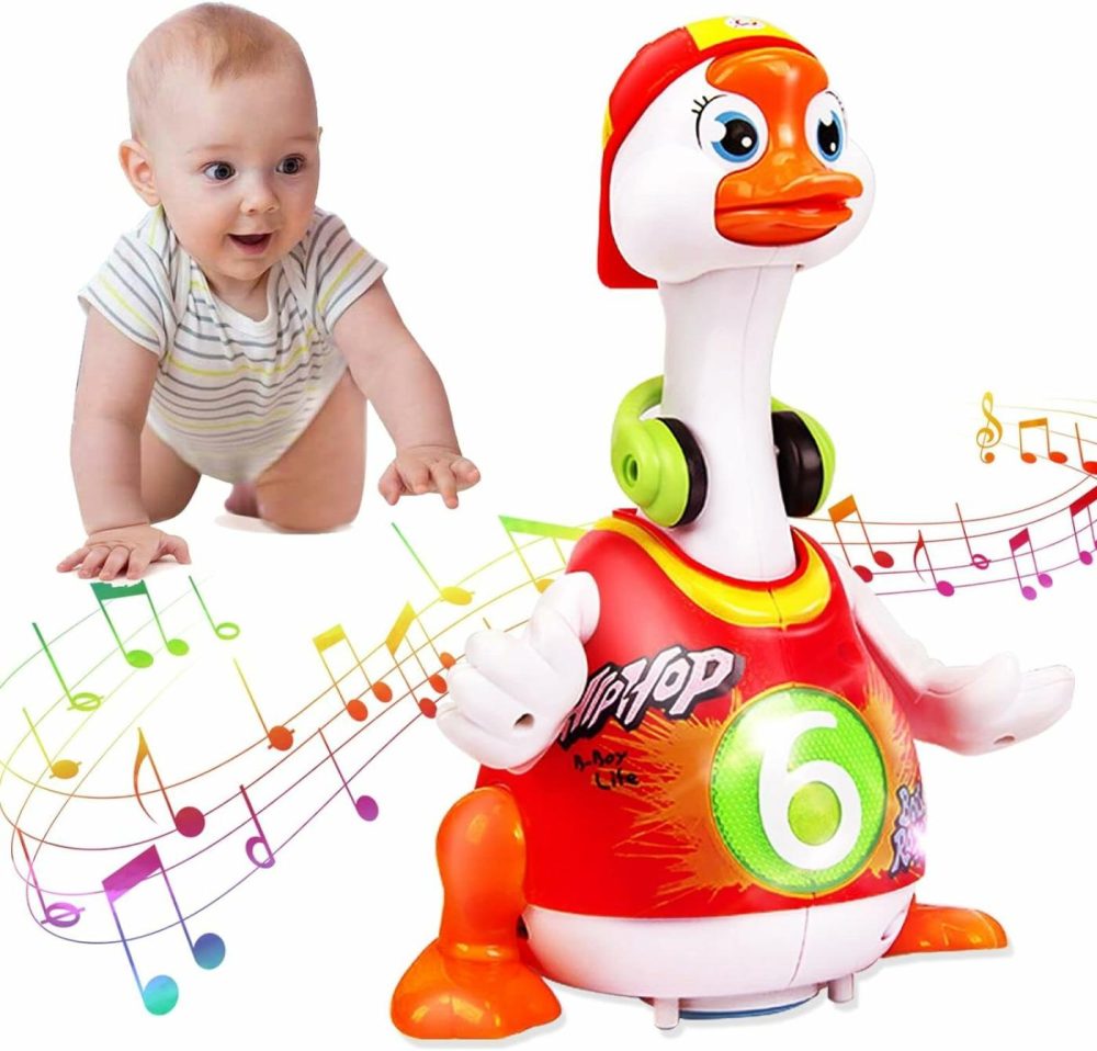 Baby Toys 18 Months Hip-Hop Goose Early Education Kids Toys For 2 3+ Year Old Boys Girls Music/Walking/Flashing Lights/Dancing Toddlers Christmas Birthday Gifts (Random Color)  |  Musical Toys All Toys