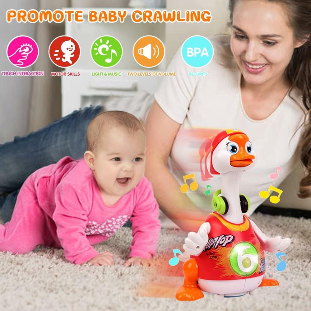 Baby Toys 18 Months Hip-Hop Goose Early Education Kids Toys For 2 3+ Year Old Boys Girls Music/Walking/Flashing Lights/Dancing Toddlers Christmas Birthday Gifts (Random Color)  |  Musical Toys All Toys