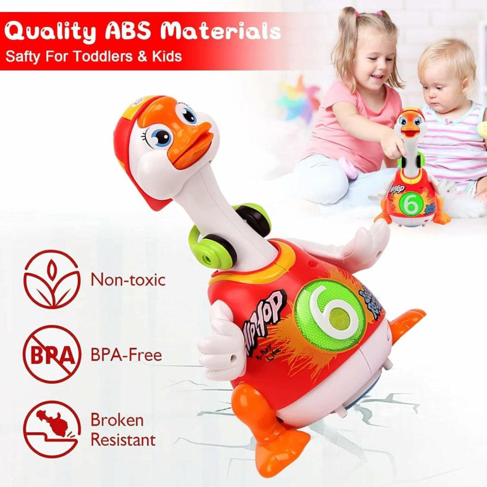 Baby Toys 18 Months Hip-Hop Goose Early Education Kids Toys For 2 3+ Year Old Boys Girls Music/Walking/Flashing Lights/Dancing Toddlers Christmas Birthday Gifts (Random Color)  |  Musical Toys All Toys