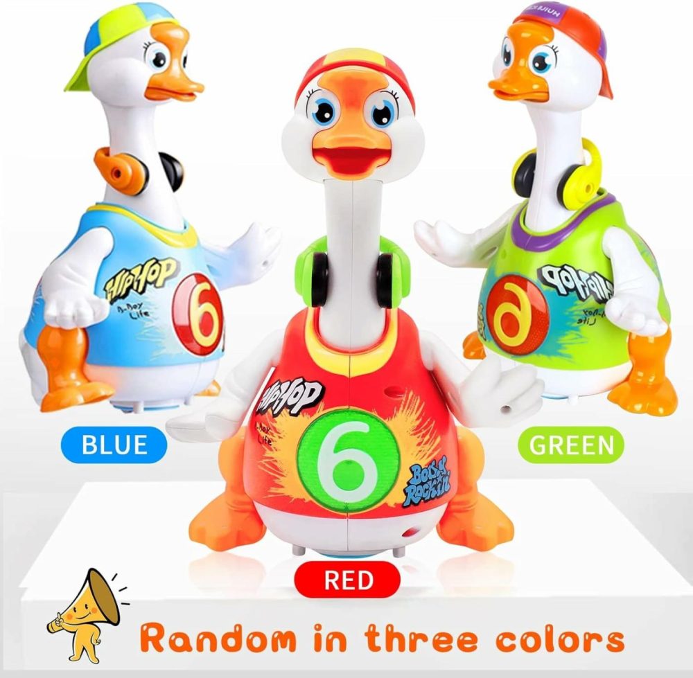 Baby Toys 18 Months Hip-Hop Goose Early Education Kids Toys For 2 3+ Year Old Boys Girls Music/Walking/Flashing Lights/Dancing Toddlers Christmas Birthday Gifts (Random Color)  |  Musical Toys All Toys