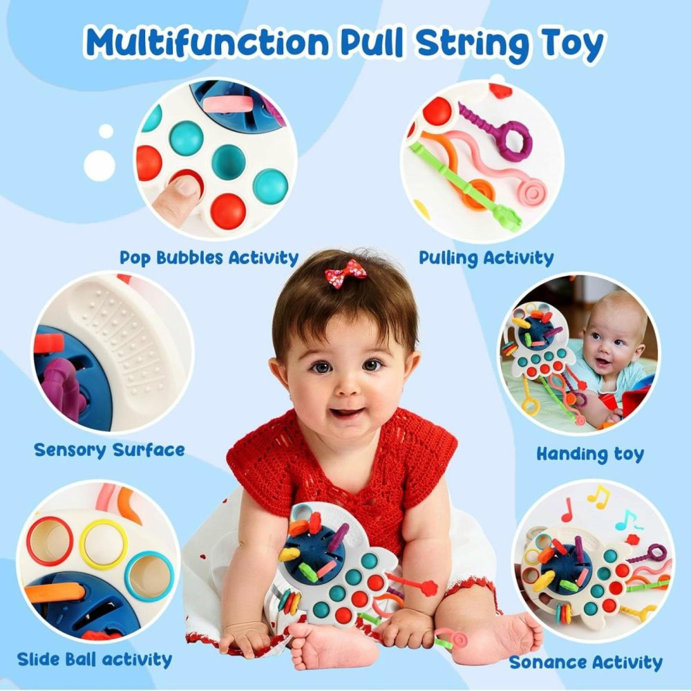 Baby Toys 6-12 Months  5 In 1 Toddler Montessori Toys 1-3  Sensory Bin  Baby Stacking Toys  Spinner Toys  Stacking Cups  Pull String Toy Baby Gifts For Boys Girls 3 6 9 12 18+ Months  |  Sorting & Stacking Toys All Toys Sorting & Stacking Toys