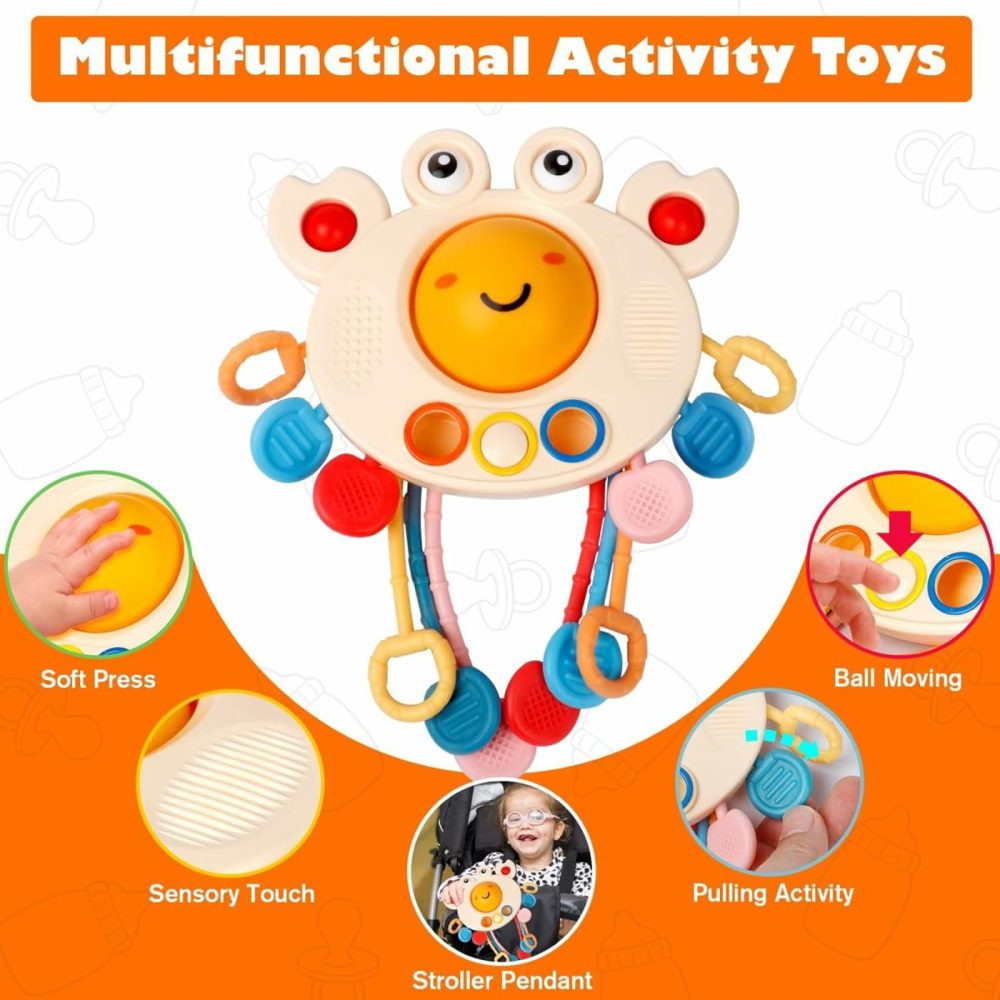 Baby Toys 6-12 Months  Montessori Toys For 1 Year Old  Silicone Pull String Teething Toys  Shape Sorter Bin Sensory Toys  5 In 1 Infant Toys  Stacking Rings & Cups  Toddler Suction Cup Spinner Toy  |  Sorting & Stacking Toys All Toys Sorting & Stacking Toys