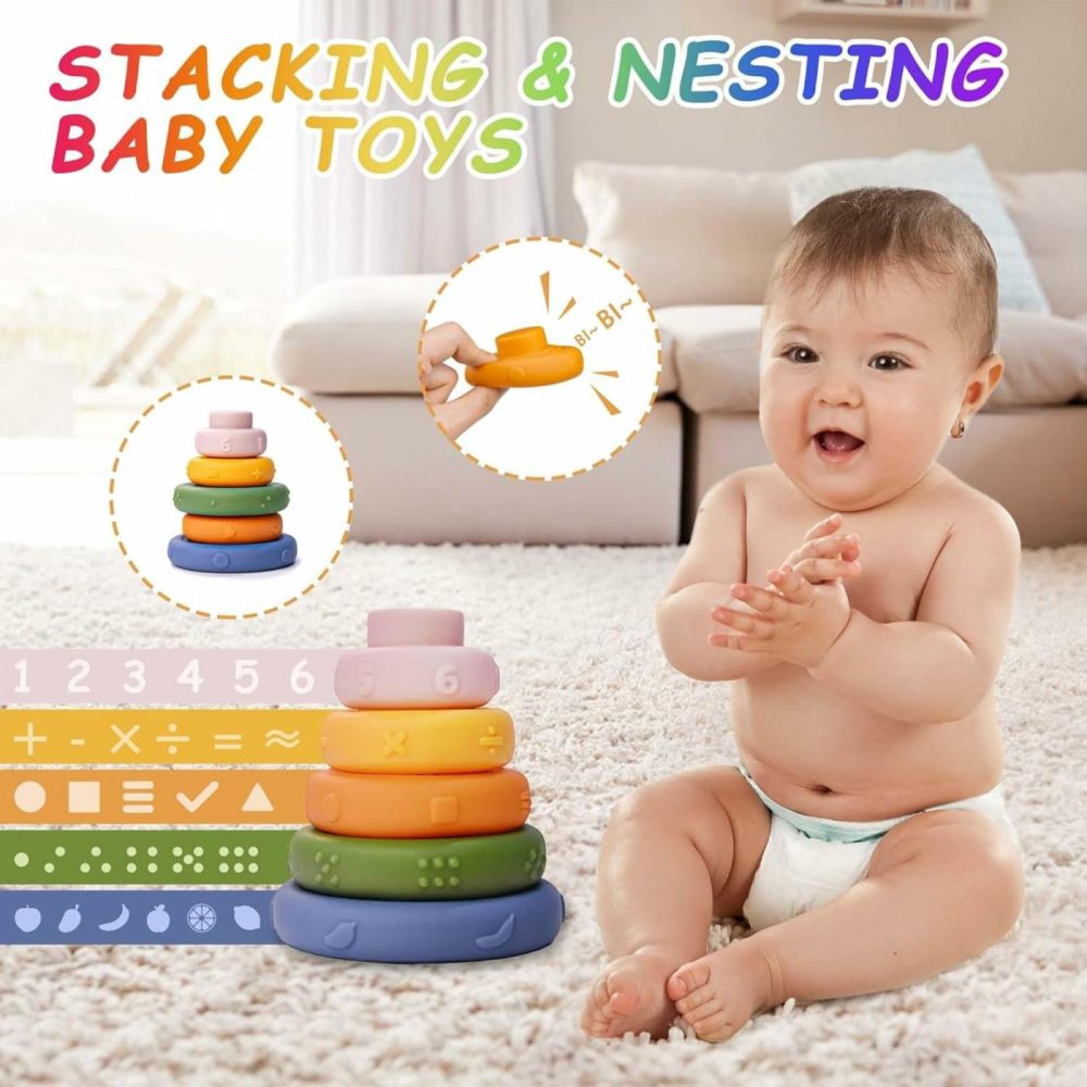 Baby Toys 6-12 Months  Montessori Toys For 1 Years Old  6-In-1 Set Infant Toys With Sensory Toys  Spinner Toys For Babies  Baby Blocks  Stacking Toys  Learning Toys Gifts For Toddler Newborn  32Pcs  |  Sorting & Stacking Toys All Toys Sorting & Stacking Toys