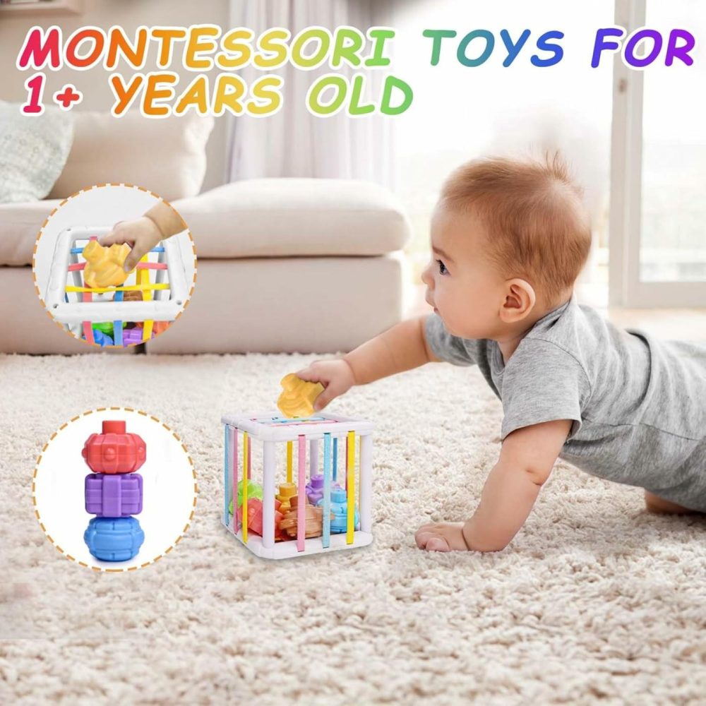 Baby Toys 6-12 Months  Montessori Toys For 1 Years Old  6-In-1 Set Infant Toys With Sensory Toys  Spinner Toys For Babies  Baby Blocks  Stacking Toys  Learning Toys Gifts For Toddler Newborn  32Pcs  |  Sorting & Stacking Toys All Toys Sorting & Stacking Toys