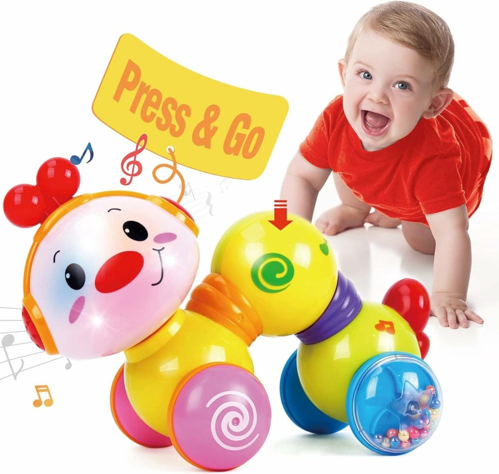 Baby Toys 6-12 Months+ – Musical  Light Up  Press And Go 6 Month Old Baby Toys 6 To 12 Months Crawling Toys For Babies Infant Tummy Time Toys 7 8 9 12+ Months Boy Girl Toys For 1 Year Gifts  |  Musical Toys All Toys