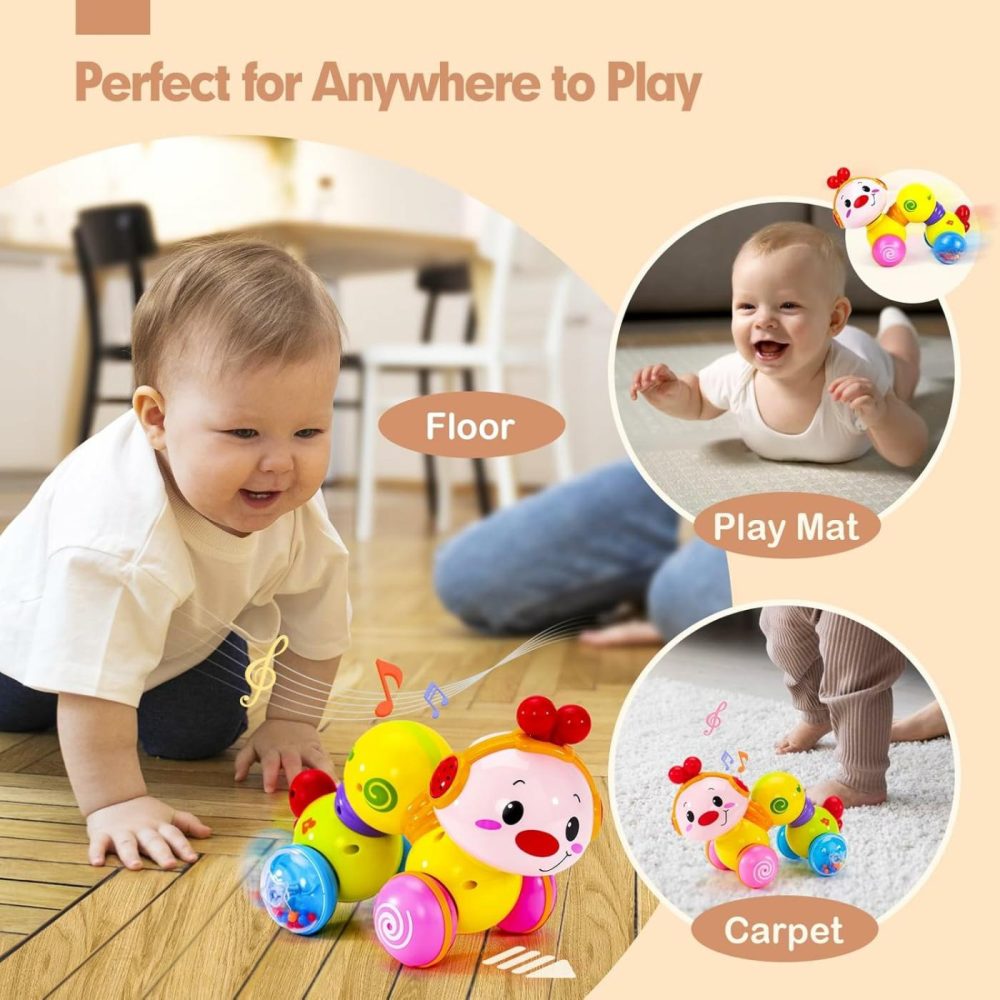 Baby Toys 6-12 Months+ – Musical  Light Up  Press And Go 6 Month Old Baby Toys 6 To 12 Months Crawling Toys For Babies Infant Tummy Time Toys 7 8 9 12+ Months Boy Girl Toys For 1 Year Gifts  |  Musical Toys All Toys