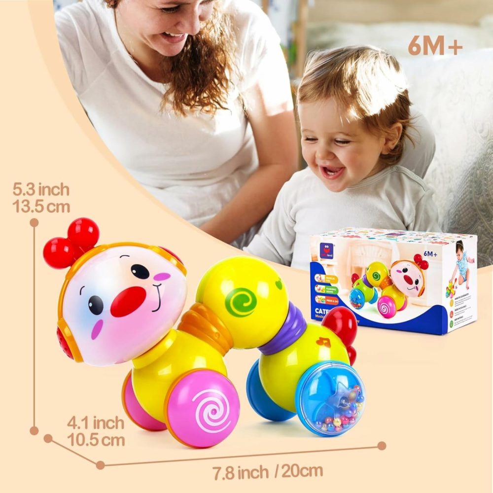 Baby Toys 6-12 Months+ – Musical  Light Up  Press And Go 6 Month Old Baby Toys 6 To 12 Months Crawling Toys For Babies Infant Tummy Time Toys 7 8 9 12+ Months Boy Girl Toys For 1 Year Gifts  |  Musical Toys All Toys