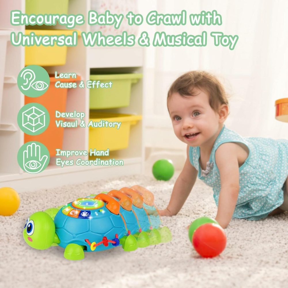 Baby Toys 6-12 Months  Musical Turtle Crawling Baby Toys 12-18 Months  Tummy Time Toys With Light & Sound  Infant Toys 0-3 3-6 6-18 Months Newborn Toys Birthday Toys For 1 2 Year Old Boy Girl  |  Musical Toys All Toys