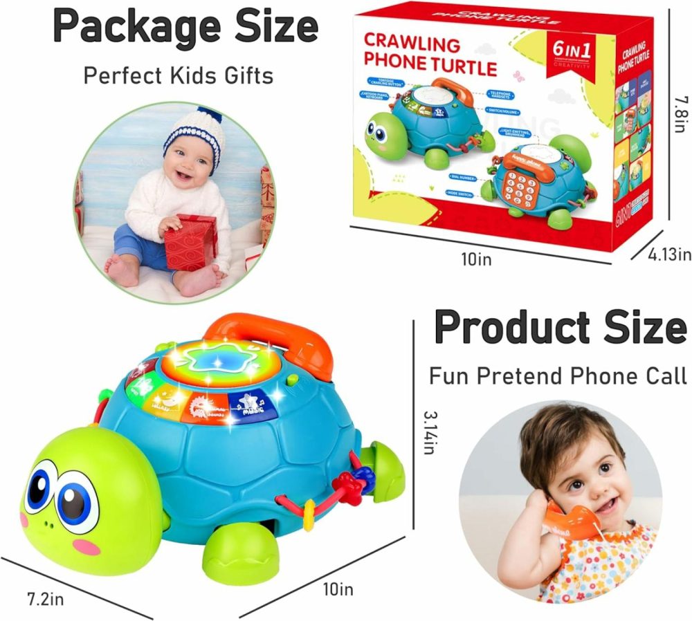 Baby Toys 6-12 Months  Musical Turtle Crawling Baby Toys 12-18 Months  Tummy Time Toys With Light & Sound  Infant Toys 0-3 3-6 6-18 Months Newborn Toys Birthday Toys For 1 2 Year Old Boy Girl  |  Musical Toys All Toys