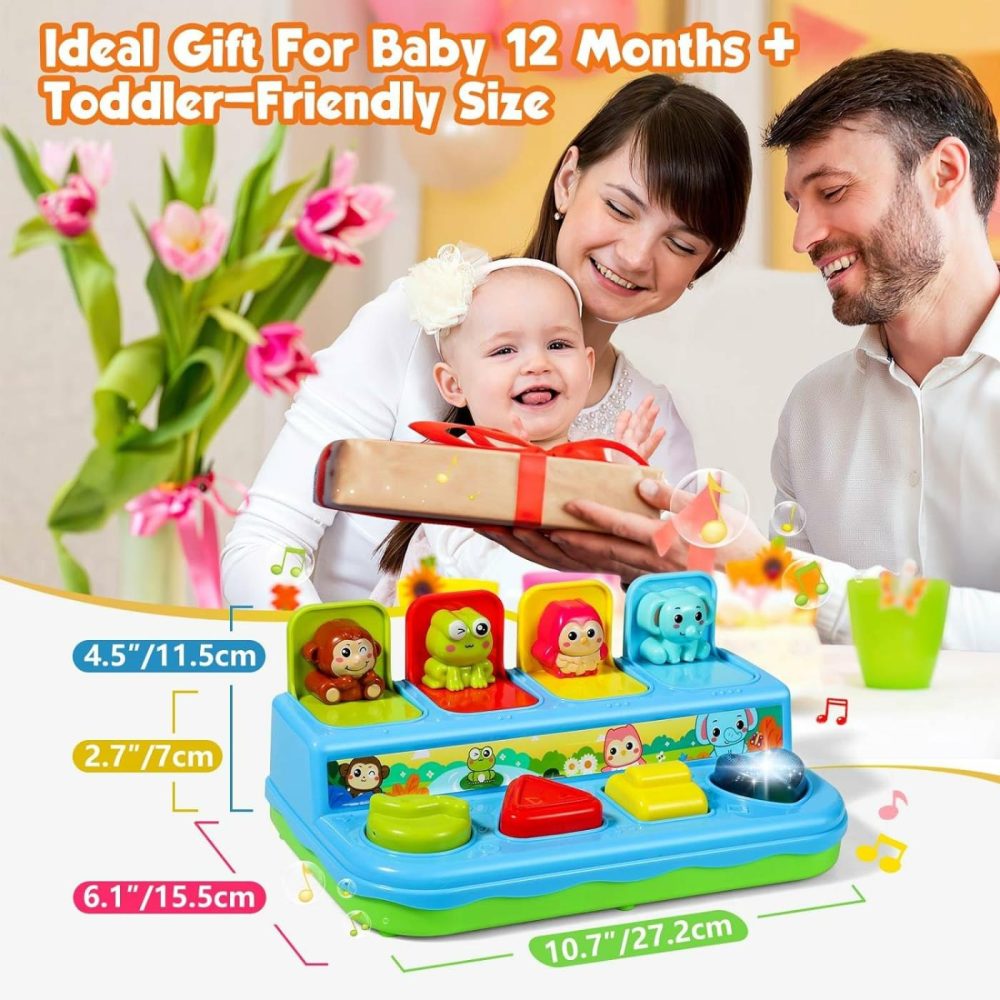 Baby Toys 6 To 12-18 Months  Music Light Pop Up Toys For Toddlers 1-3 Years Old Boys Girls Gifts  Cause And Effect Early Learning Infant Toys  |  Musical Toys All Toys Blue