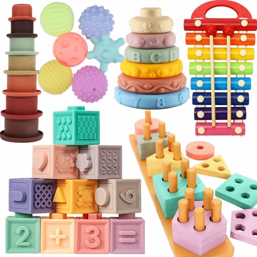 Baby Toys 6 To 12 Months  6 In 1 Montessori Toys For Babies 6-12 Months  Sensory Toys For Toddlers 1-3  Montessori Toys For 1 Year Old  6 Month Old Baby Toys  Infant Teething Toys  |  Sorting & Stacking Toys All Toys Sorting & Stacking Toys